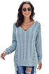 Love Letters Cable Knit Lace Up Sweater